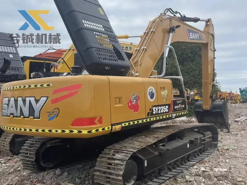 23ton Used Sany SY235C Hydraulic Excavator For Construction Jobs